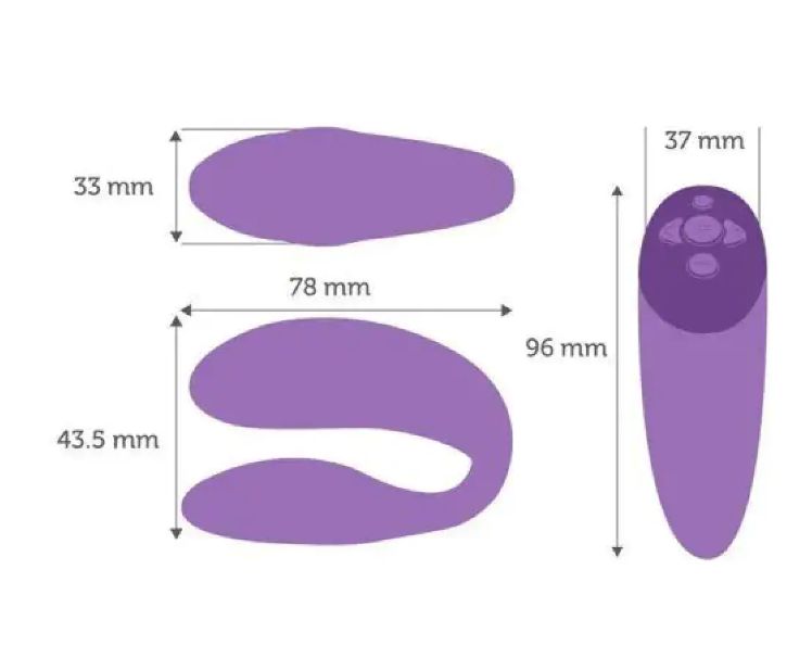 Вибратор We-Vibe Chorus для пар, фиолетовый