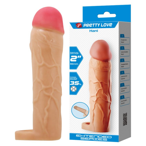 Удлиняющая насадка на пенис с кольцом "Счастливый финал"