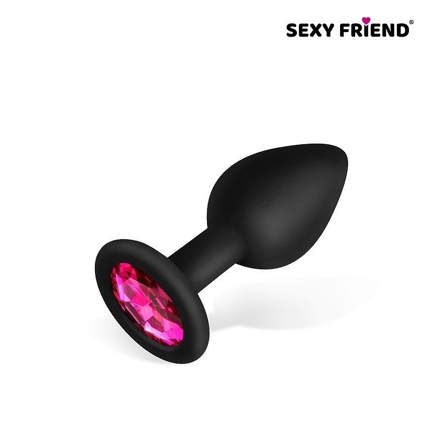 Анальная втулка со стразом Sexy friend цвет кристалла рубиновый