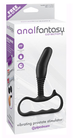 Массажер простаты с ручкой-ограничителем