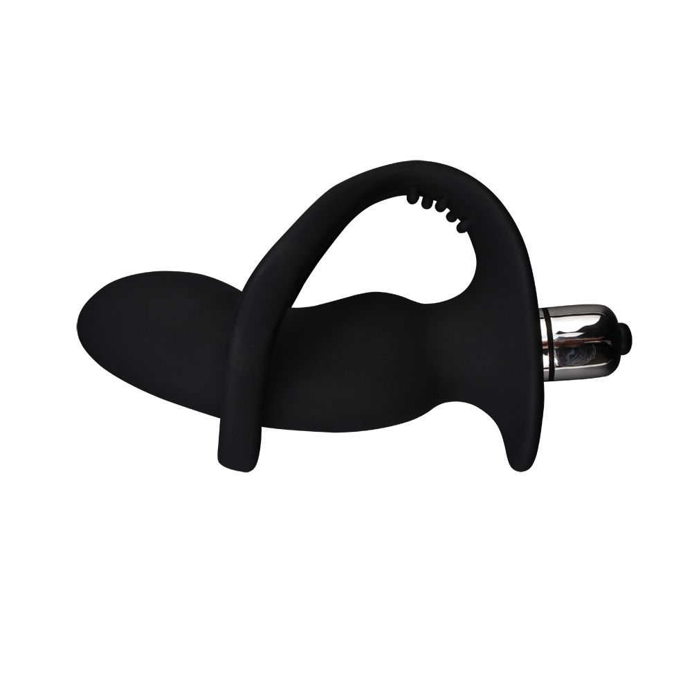 Мини вибратор с анальным хвостиком Cockring With Ass-gasm