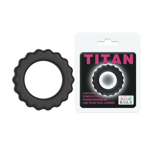Текстурированное эрекционное кольцо Titan «Шина» «TITAN COCK RING»