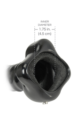 Поясной пустотелый черный «Vibrating Hollow Strap-On #3»