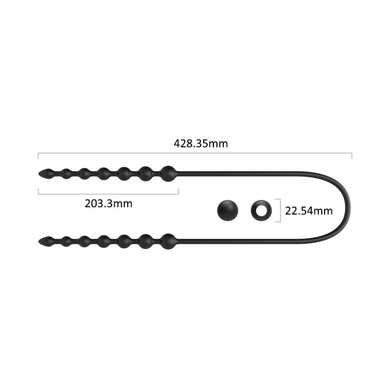 Анальные бусы для двоих с эрекционным кольцом