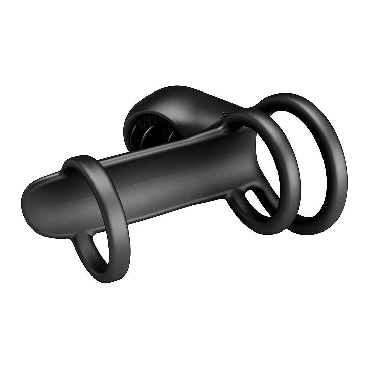 Насадка с эрекционными кольцами и со стимулятором клитора Jammy