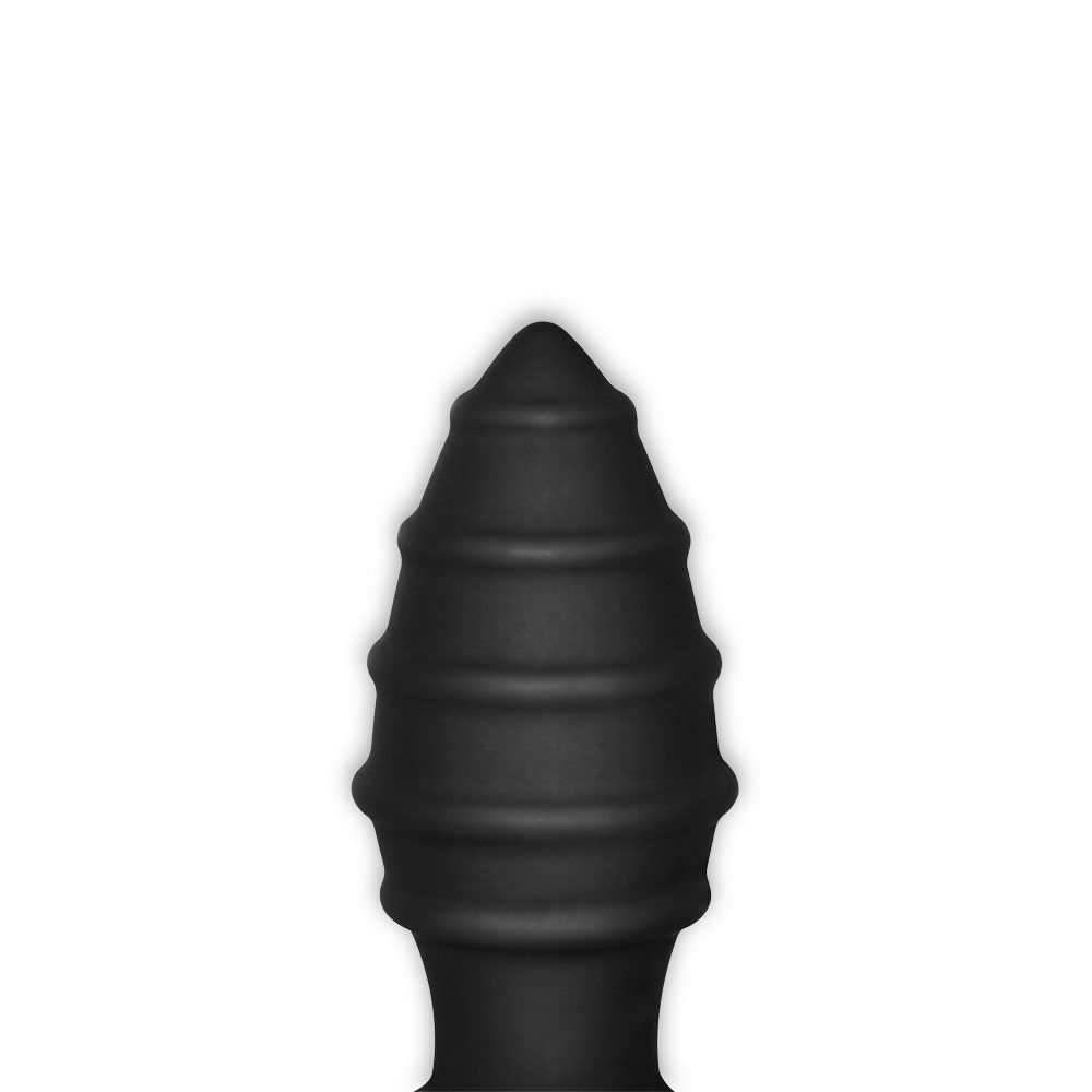 Анальнальная втулка с двумя кольцами и вибрацией