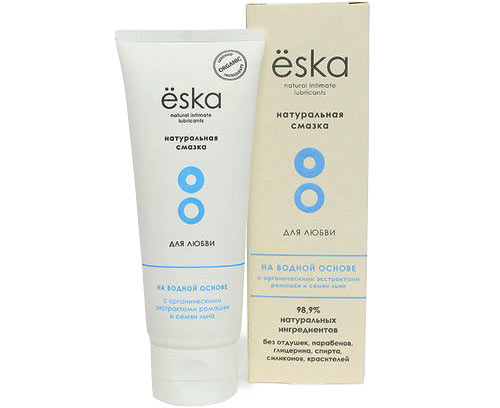 Натуральный лубрикант Ёska на водной основе с органическими экстрактами ромашки и льна 75мл