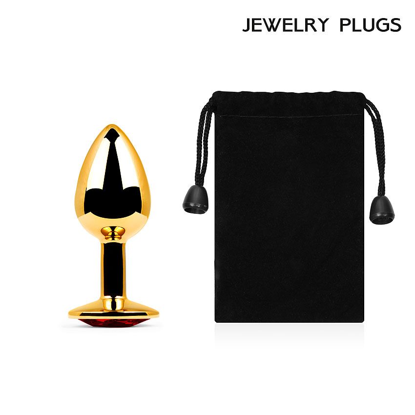 GOLDEN PLUG SMALL (втулка анальная) цвет кристалла красный