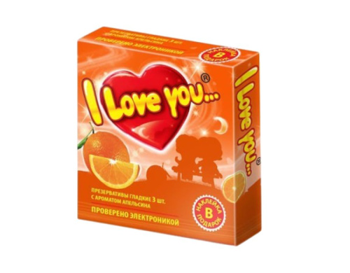 ПРЕЗЕРВАТИВЫ "I LOVE YOU" № 3 с ароматом апельсина