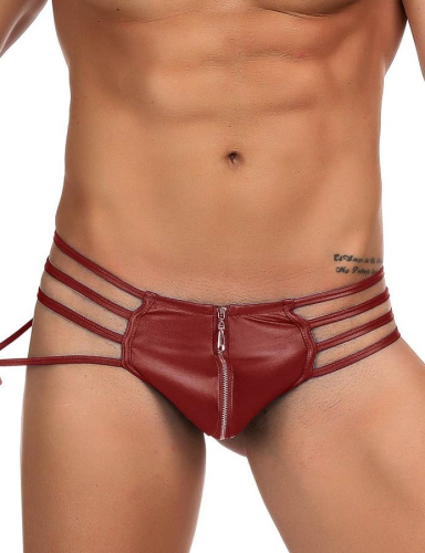 Плавки мужские с замком "Секрет на миллион" красные