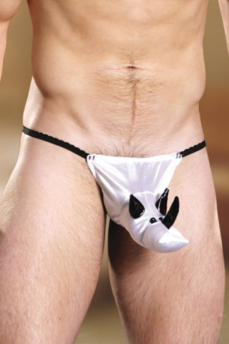 Игровые плавки Носорог белый