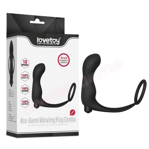 Анальный вибратор с кольцом