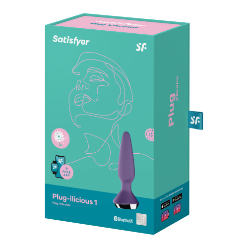 Анальная пробка с вибрацией Plug-ilicious 1 purple incl. Bluetooth and App