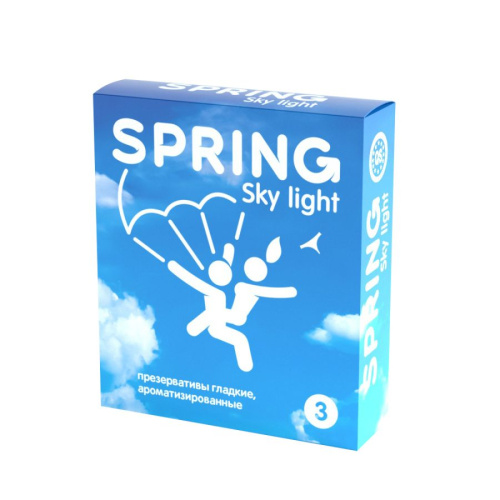 Презервативы SPRING™ Sky Light, 3 шт./уп. (ультра-тонкие)