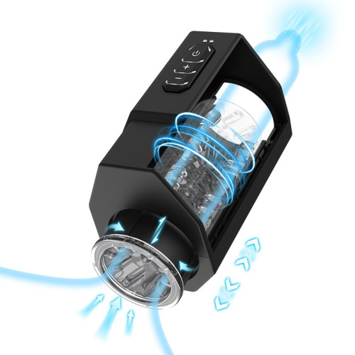 Мужской автоматический мастурбатор - водонепроницаемый, толкающий и вращающающий аппарат