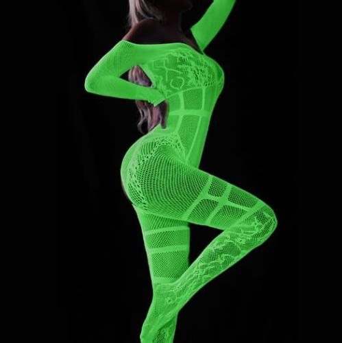 EroHot Glow Комбинезон сетка "Kellis" светящийся в темноте
