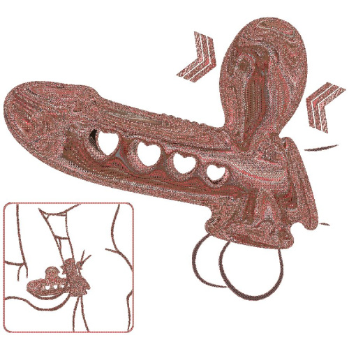 Насадка на пенис с воздушной подушкой добавлящей дополнительную толщину