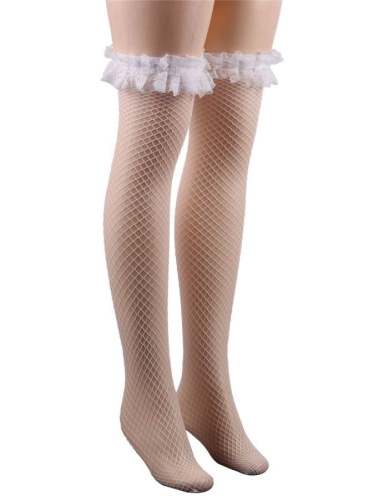 Чулки ажурные "Непорочная красота" белые