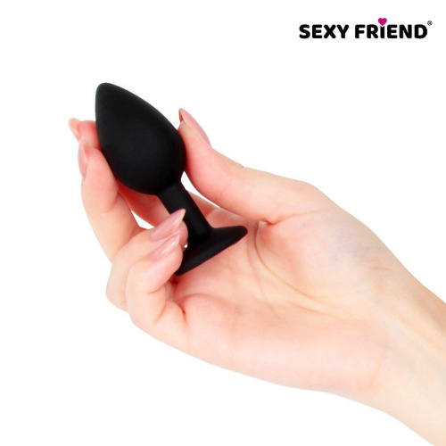 Анальная втулка со стразом Sexy friend цвет кристалла прозрачный