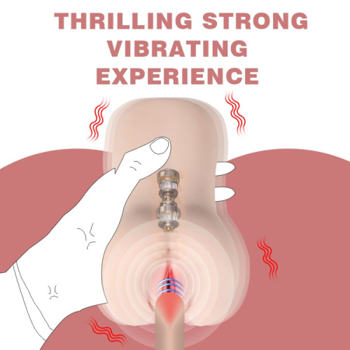 Мастурбатор AGGIE в виде вагины с переменной скоростью и 7 видов вибрации