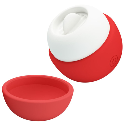 Вибратор красное яблоко с функцией лизания