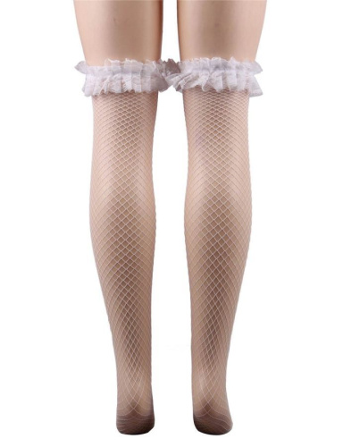 Чулки ажурные "Непорочная красота" белые