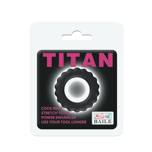 Текстурированное эрекционное кольцо Titan «Шина» «TITAN COCK RING»