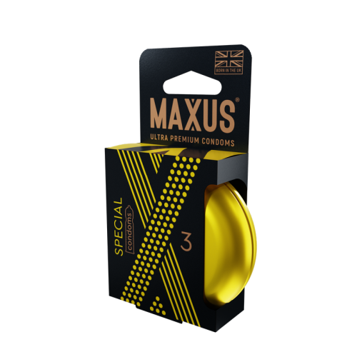 ПРЕЗЕРВАТИВЫ MAXUS SPECIAL №3 X-EDITION (точечно-ребристые) в кейсе