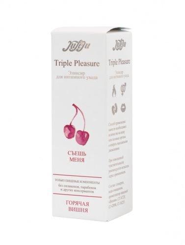 Эликсир для интимного ухода "Triple Pleasure" Горячая вишня 65 гр