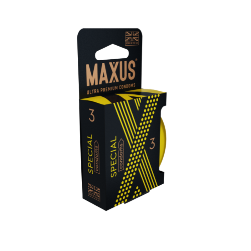 ПРЕЗЕРВАТИВЫ MAXUS SPECIAL №3 X-EDITION (точечно-ребристые) в кейсе
