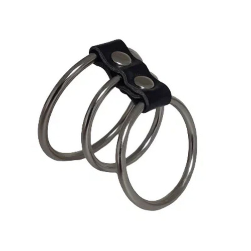 Сбруя на фаллос и мошонку из 3 колец